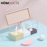 3-Grid Kitchen Condiments Container & Spice Dispenser