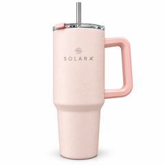 Solara Premium Travel Tumbler with Handle & Straw – Stylish Insulated Water Cup