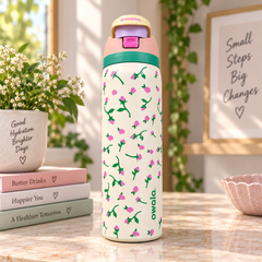 Printed Owala FreeSip Insulated Stainless Steel Water Bottle – 24 oz (Designer Edition)