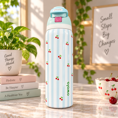 Printed Owala FreeSip Insulated Stainless Steel Water Bottle – 24 oz (Designer Edition)