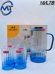 Glass Water Set with Tray – 7 Pieces (China)