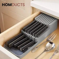 Kitchen drawer knife organizer.