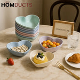 Pastel Heart-Shaped Bowl Set – Premium Luxury Dining & Serveware