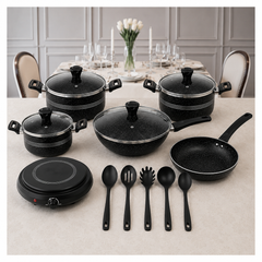 Premium Granite Non-Stick Cookware Set with Hot Plate – Available in 3 Variants