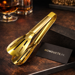 Luxury Golden Stainless Steel Kitchen Tong – Premium Heat-Resistant Cooking & Serving Tong (1 Pc)