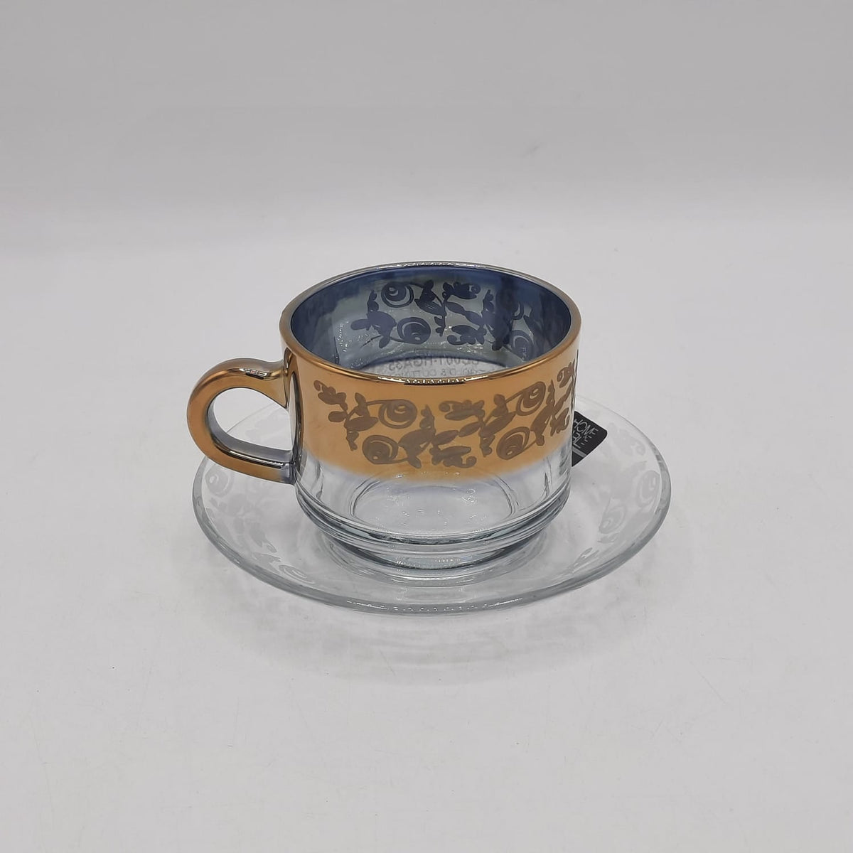 Home Table Turkish Glass Cup & Saucer Set – 6 Pcs | Premium Tea & Coffee Cups