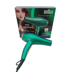 Braun Professional Ionic Hair Dryer 9000W – Powerful Airflow & Fast Drying