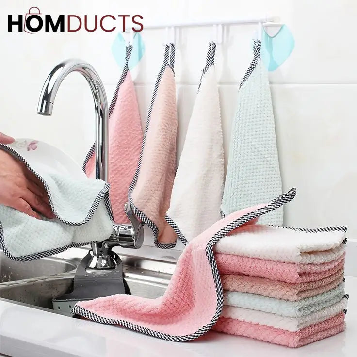 Super Absorbent Microfiber kitchen Dish Cloth (4pcs )
