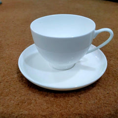 Super Bone China Cup & Saucer Set – 12 Pieces (Premium White Tea & Coffee Set)